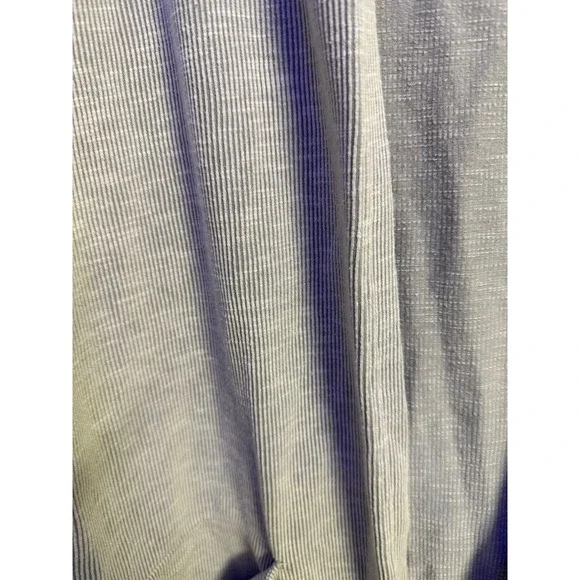 Donni Anthropologie Ribbed Open Front Cardigan Heather Gray Striped Pockets OSFA - Picture 4 of 8